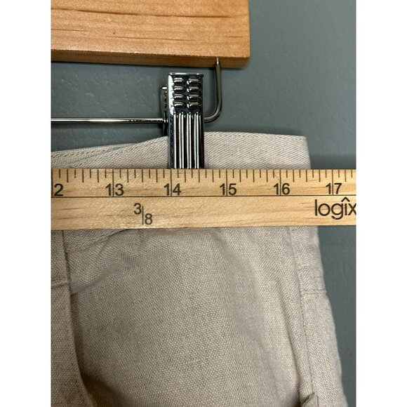VTG Talbots Women's 16 Linen Cotton High Rise Taper Leg Trouser Pants - Picture 3 of 6